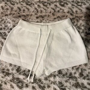 SHEIN Women's Cream Knit Athletic Shorts